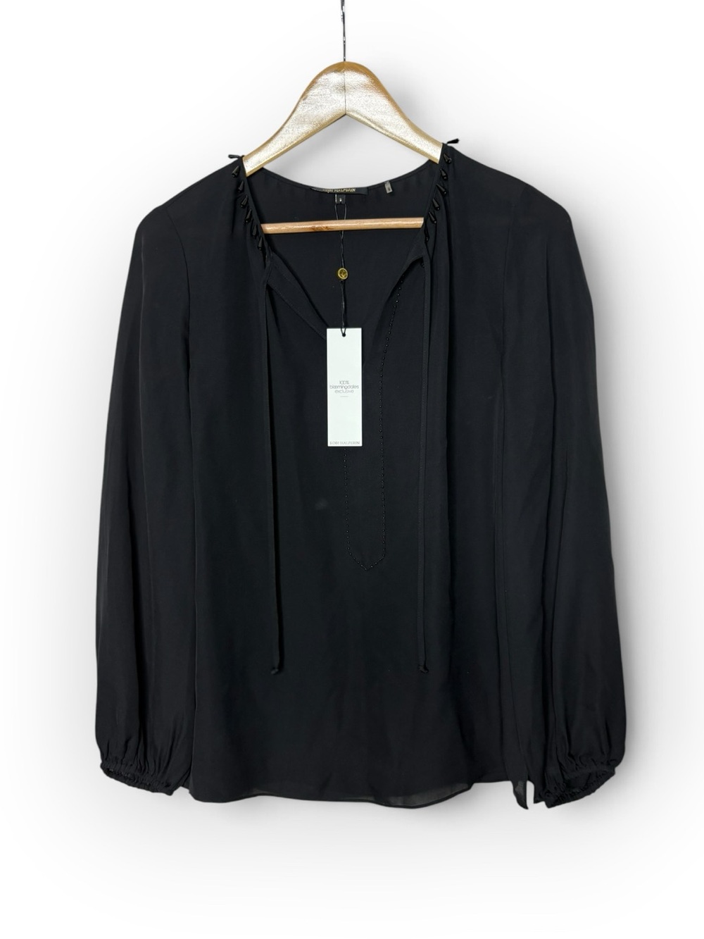NWT Kobi Halperin "Noa" Beaded Silk Blouse Size Small $398